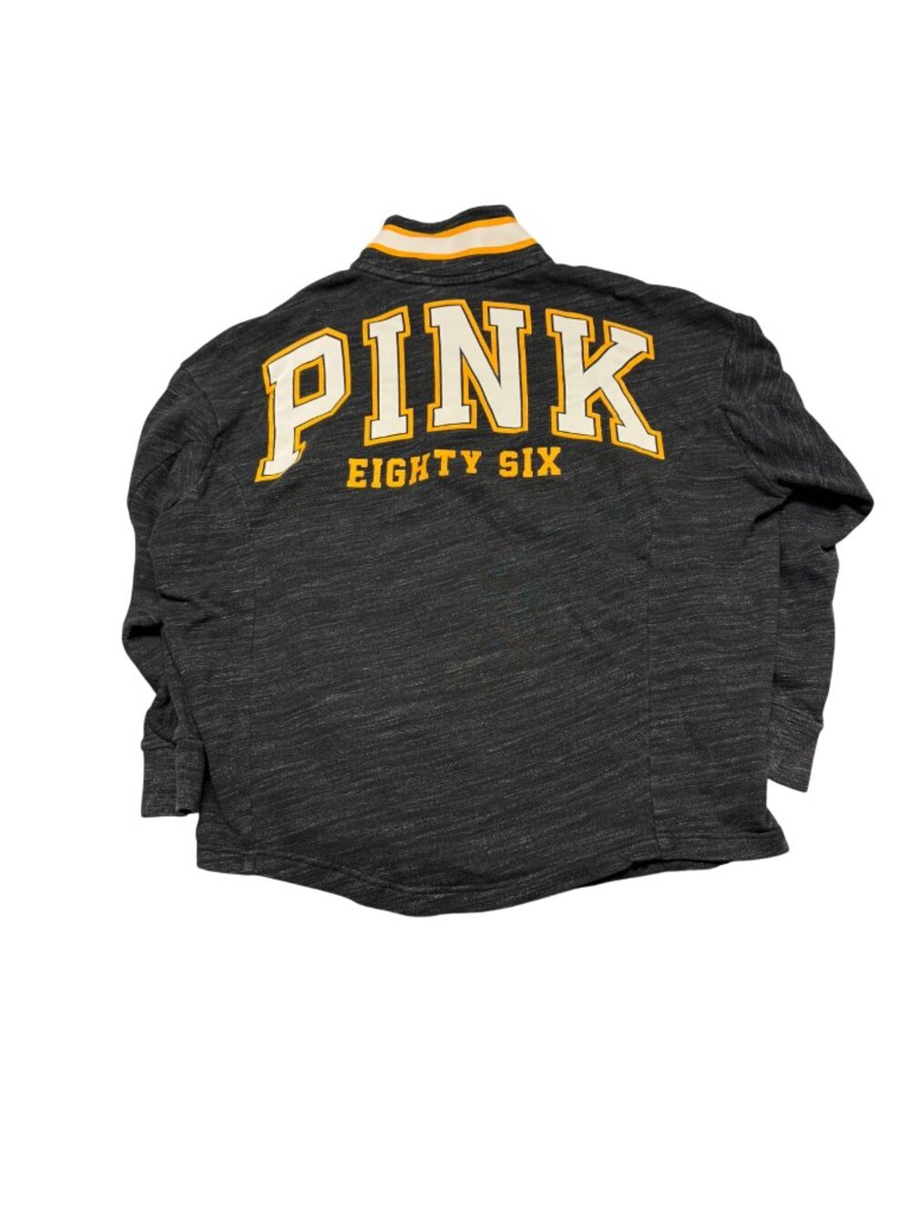Victoria’s Secret PINK Women’s XS Gray Quarter Zip Pullover PINK 86 Varsity
